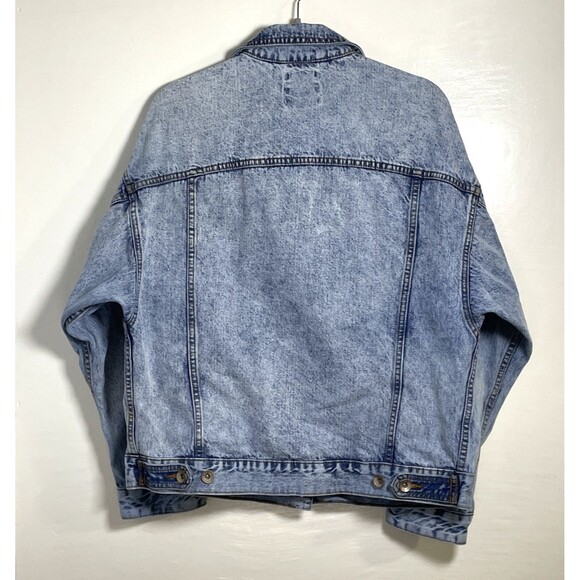 BDG Urban Outfitters Acid Wash Oversized Jean Jacket Blue Size Small - Picture 3 of 13